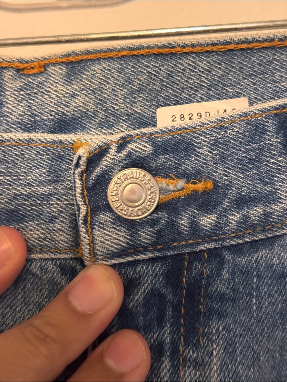 Levi’s 505 Regular Fit Jeans Men’s 34x30 Blue Straight Leg NWT 100% Cotton - Picture 3 of 9